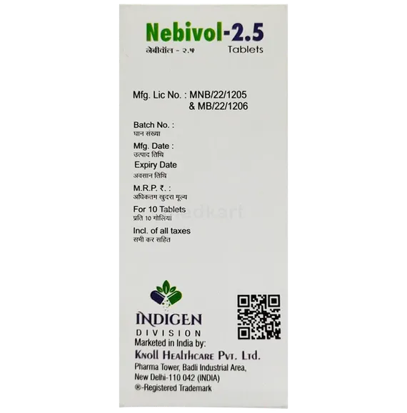 nebivol 2.5 tablet 10's